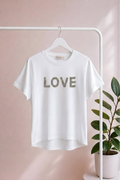 T-shirt Love Strass