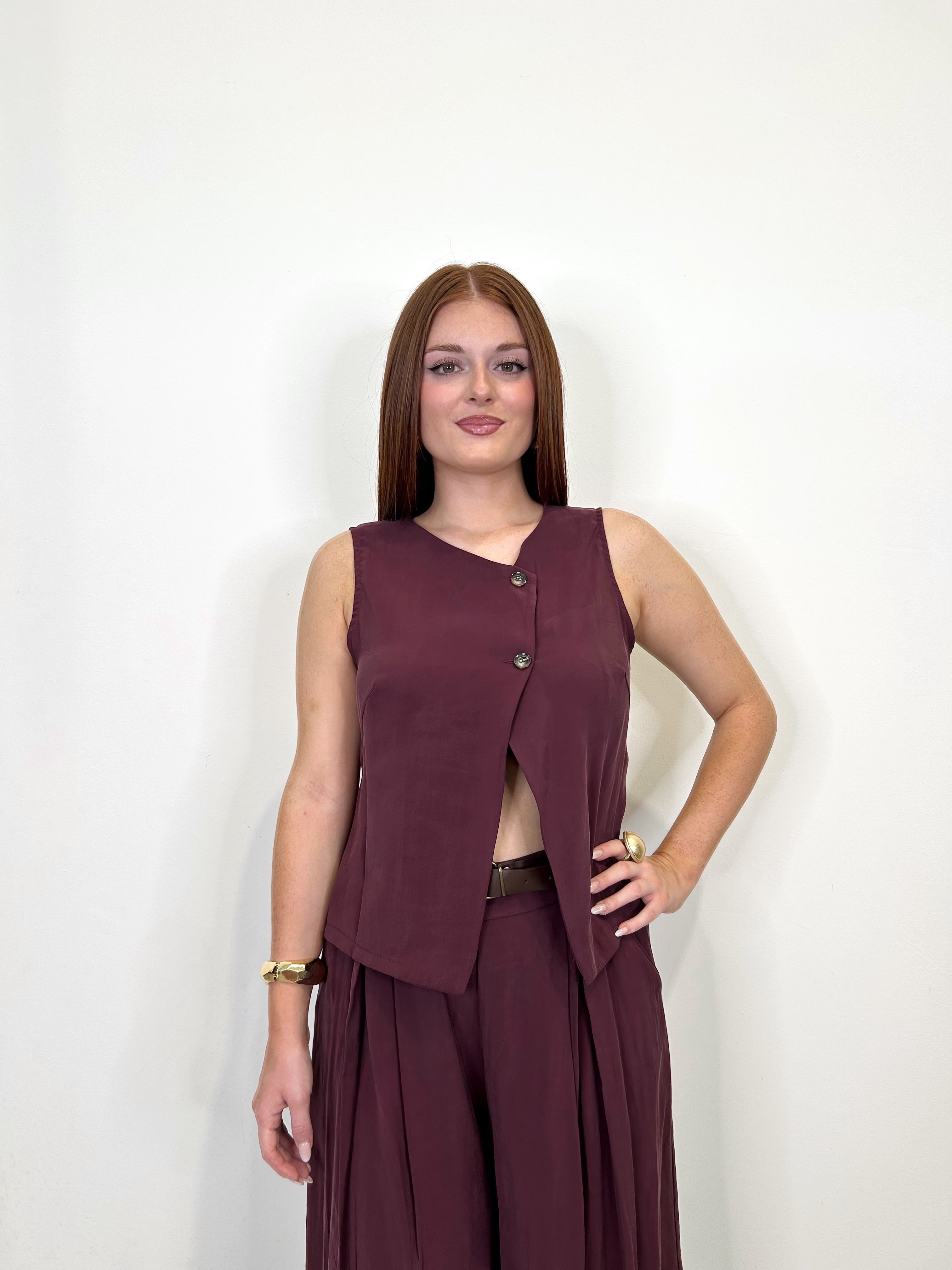 Gilet Aly Bordeaux