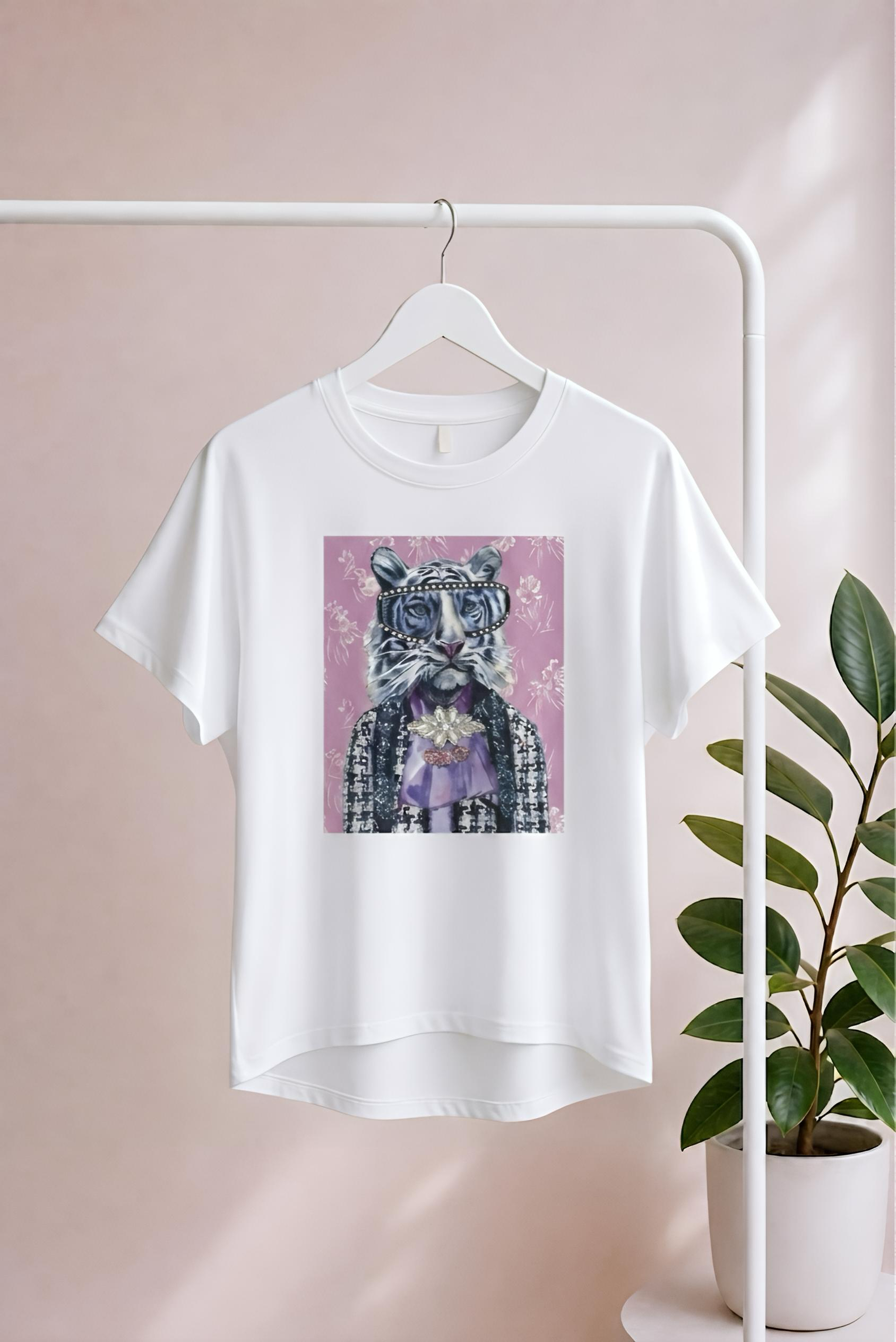 T-shirt Tiger Pink