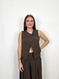 Gilet Aly Marrone